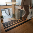 Anti-slip PVC stair nosing 52x40mm profile showing textured safety surface for indoor outdoor steps