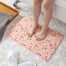Premium Geometric Bathmat - 24x16 inches Non-Slip with Absorbent Soft Material and Modern Terrazzo Design for Stylish Bathroom Decor