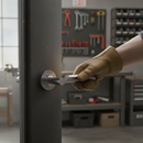 Premium Round Lever Door Handle Set with Satin and Polished Chrome Finishes for Modern Interiors