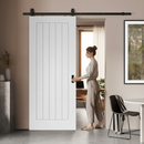 Premium White Moulded Internal Sliding Door with Top Mounted Mechanism for Modern Interiors