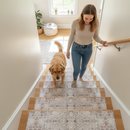Premium Set of 15 Non-Slip Carpet Stair Treads 76x20 cm for Indoor Wooden Steps with Strong Grip and Easy Maintenance