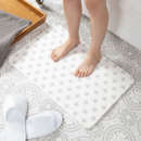 Premium Non-Slip Grey Stars Bathmat - 100% Natural Stone, 39x60cm for Bathroom Decor