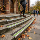 Aluminium anti-slip stair nosing profile 91x32mm showing textured grip surface for indoor outdoor use