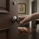 Premium Victorian Style Louvre Door Knob - Polished Chrome Finish with Matching Fixings for Elegant Decor