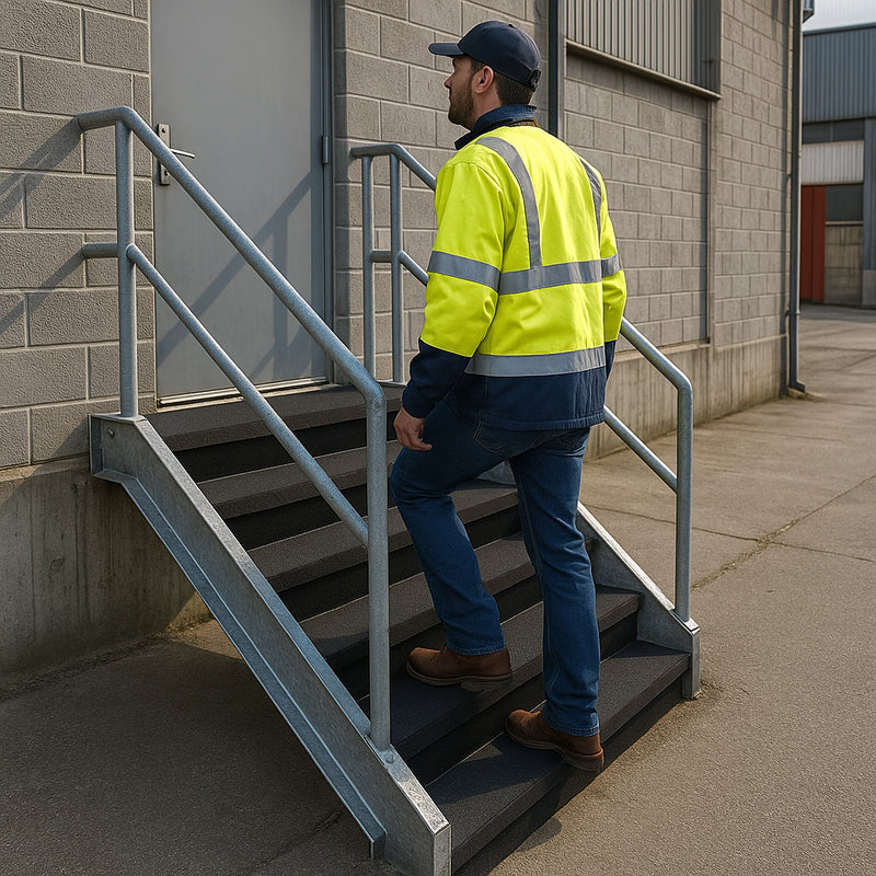 Standard Duty Anti-Slip GRP Stair Treads – 10-Year Guarantee | Fire Resistant, Lightweight, Easy Install | Non-Slip Fibreglass Stair Covers