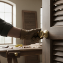 Premium Victorian Louvre Door Knob 38mm - Antique Brass Finish with Matching Fixings for Elegant Door Design