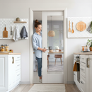 Premium White Primed Internal Pattern 10 1 Panel Framed Pocket Door Set - Modern Design for Space Optimization