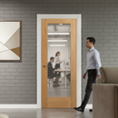 Premium Unfinished Internal Shaker Door with Obscure Toughened Safety Glass for Privacy and Light