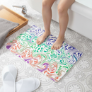 Premium Rainbow Swirls Bathmat - Eco-Friendly Non-Slip Design - 39x60cm Bathroom Decor