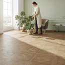 Premium Water-Resistant 8mm Laminate Flooring with Herringbone and Chevron Patterns for Modern Interiors