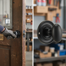 Premium Solid Brass WC Turn & Release Knob in Matt Black Finish for Traditional Doors