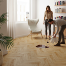 Premium Water-Resistant 8mm Matt Laminate Flooring with Herringbone Design and High Durability for Modern Homes