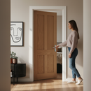 Premium Unfinished Victorian 4 Panel Flat Made-to-Measure Interior Door - Custom Sizes for Perfect Fit