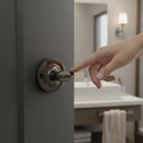 Premium Round WC Turn and Release Mechanism in Black Nickel Finish for Modern Interiors