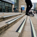 57x32mm aluminium stair nosing with non-slip surface for indoor and outdoor step safety and edge protection