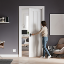 Premium White Primed Internal 3 Panel Framed Pocket Door Set - Space-Saving Design for Modern Interiors