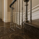 36mm slim aluminium stair nosing with dual rubber anti-slip insert concealed screws - luxury interior