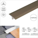 26mm T-bar floor transition strip in Champagne finish - 1.0m and 2.5m lengths