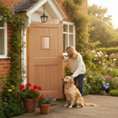 Premium Unfinished Hardwood External Clear Glass Stable Door with Solid Core Construction