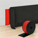 Black flexible self-adhesive skirting board trim 100mm — black colour swatch