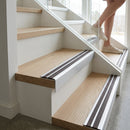 Heavy-duty aluminum stair nosing profile 90x32mm showing L-shaped edge protection for indoor outdoor steps