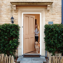 Premium Unfinished Hardwood External 4 Panel Door - Solid Core Design with Custom Paint and Stain Options