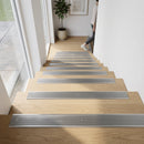 Anodised aluminium stair nosing profile 44x23mm dimensions showing metallic finish suitable for indoor and outdoor use