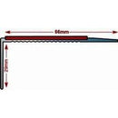 Technical cross-section diagram of anti-slip aluminium stair nosing ramp profile showing profile dimensions