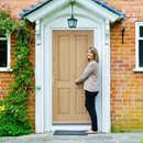 Premium Unfinished Oak 4-Panel External Door - Solid Core Construction for Custom Finishing