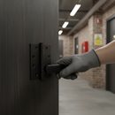 Professional 102mm (4") Fire Rated Ball Bearing Hinge Pair - Heavy Duty Zinc Alloy Construction in Matt Black Finish