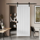 Professional White Moulded Internal Sliding Door Set with Compact Track System and Elegant Design for Modern Interiors