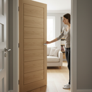 Premium Unfinished Internal Oak Horizontal Door - Modern Design for Custom Finishing and Solid Core Durability