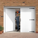 Premium White Painted Composite Solid Garage Door - Customizable with 6mm Trimming for Perfect Fit and Lifetime Durability