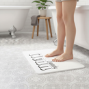 Premium Quick Absorbent Bath Mat with Non-Slip Stone Texture, Fun and Quirky Bathroom Decor - 39 x 60cm Size