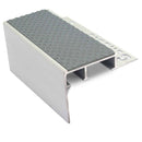 Heavy duty aluminium tile-in stair nosing profile cross-section - 10mm and 12.5mm tile depth