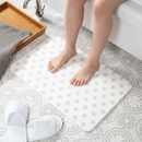 Premium Non-Slip Grey Stars Bathmat - 100% Natural Stone, 39x60cm for Bathroom Decor