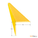 Yellow GRP stair nosing 55x55mm dimensions diagram showing profile measurements