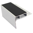 Heavy duty tile-in stair nosing in Black - 10mm and 12.5mm tile depth, 1.0m to 3.22m lengths