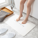 Premium Inspirational Bath Mat - Non-Slip, Durable, 39 x 60cm - Soft Stone Grey Color for Bathroom Decor