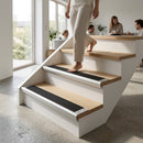 Silver aluminum stair nosing profile 60x39mm DDA compliant safety edging for indoor outdoor steps