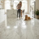 Premium Water Resistant 8.5mm Low Gloss Laminate Flooring with Marble Effect for Elegant Home Design
