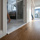 25mm anodised aluminium door threshold strip with sleek metallic finish for indoor doorway transitions