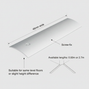 49mm door threshold strip dimensions guide - 49mm wide, 0.93m and 2.7m lengths available
