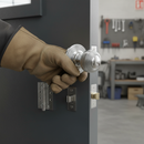 Premium Round Reeded Mortice Fire Door Knob Set with Polished Chrome Finish and Fire-Rated Fittings