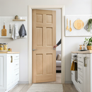Premium Unfinished Internal Oregon 6 Panel Door with Solid Core Construction for Enhanced Durability and Custom Finishing Options