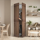 Premium Unfinished Rustic Oak Bi-Fold Door - Solid Core Design for Custom Finish