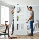 Premium White Internal Primed Elegance Door with 3 Panels, Ready for Finish and Custom Trimming Up to 14mm