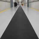 100mm wide black anti-slip tape as walkway safety lane marking in commercial environment