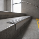 Aluminium Stair Nosing 78.5mm x 40mm Raked Back with Carborundum Insert — Anti-Slip Insert Colour: Speckled Pebble
