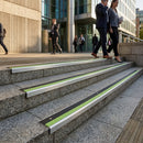 Aluminium anti-slip stair nosing strips in 10mm and 12.5mm thickness for indoor and outdoor use